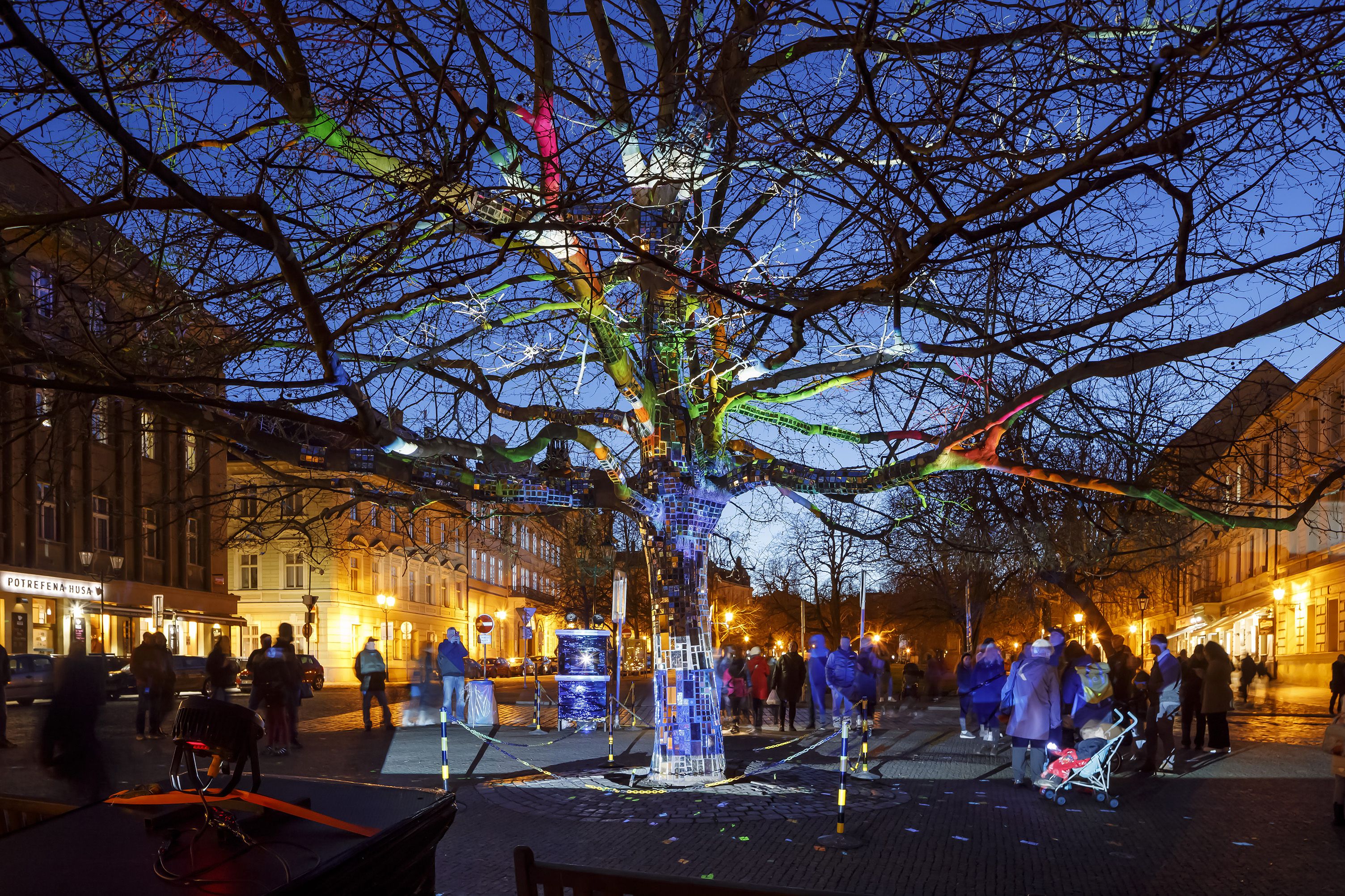 Fotografie: Die Installation „CerebriTree“ auf dem Městský-Park