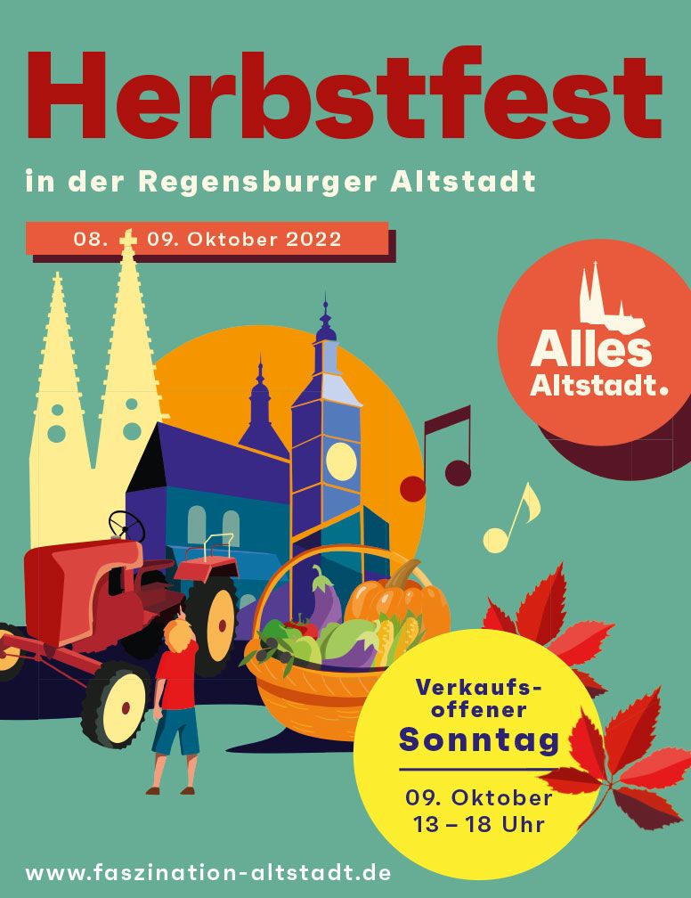 Gezeichnetes Plakat zum Herbstfest 2022