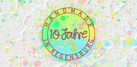 Das Logo zum 10 Jährigen Jubiläum von "Handmade in Regensburg"