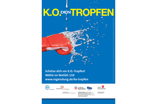 Plakataktion K.O.-Tropfen