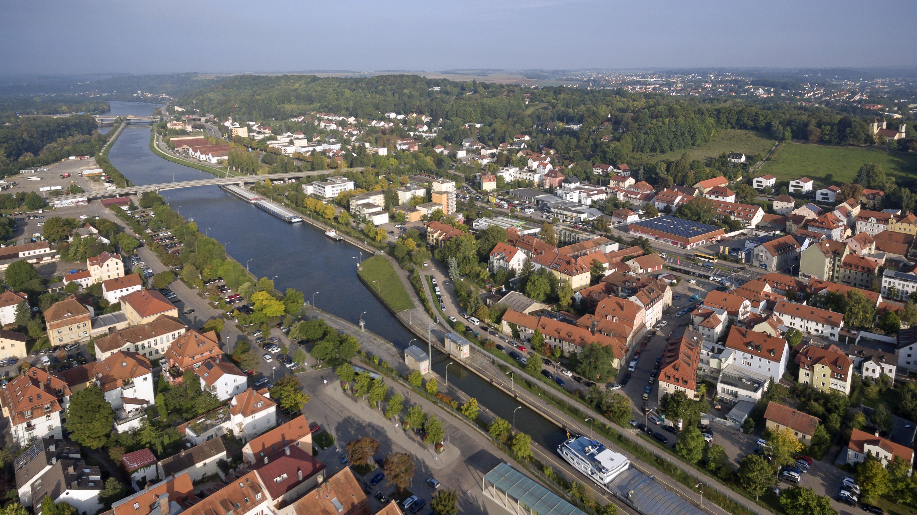 Fotografie: Luftaufnahme des Stadtteils Steinweg – Pfaffenstein
