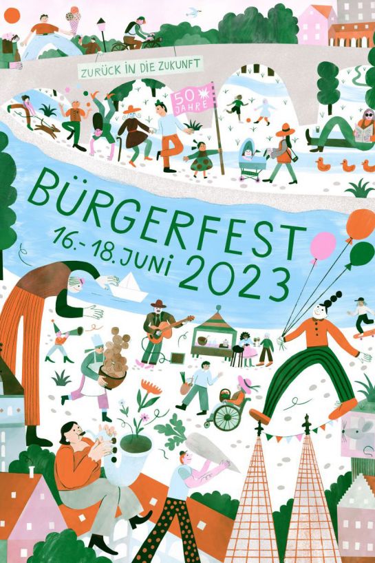 Grafik – Bürgerfest-Plakat 2023 (C) Grafik-Gestaltung Marie Dörfler