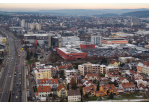 Fotografie - Luftaufnahme mit dem Donau-Einkaufszentrum