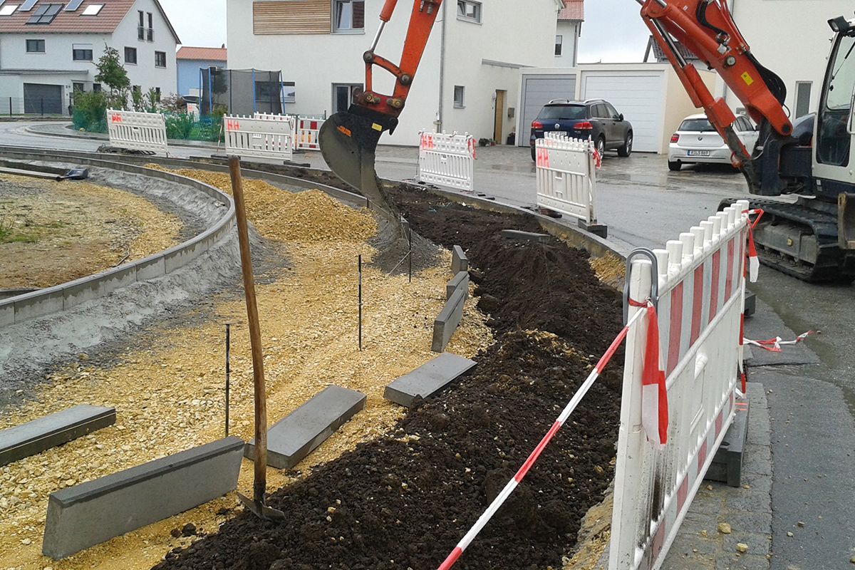 Baustelle Gehweg