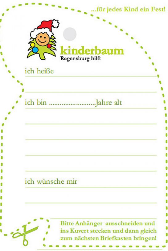 Aktion „Kinderbaum - Regensburg hilft" - Anhänger
