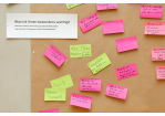 Bahnhofsumfeld - Feedback zum Dialogforum 1 - Pinwand mit Haftnotizen