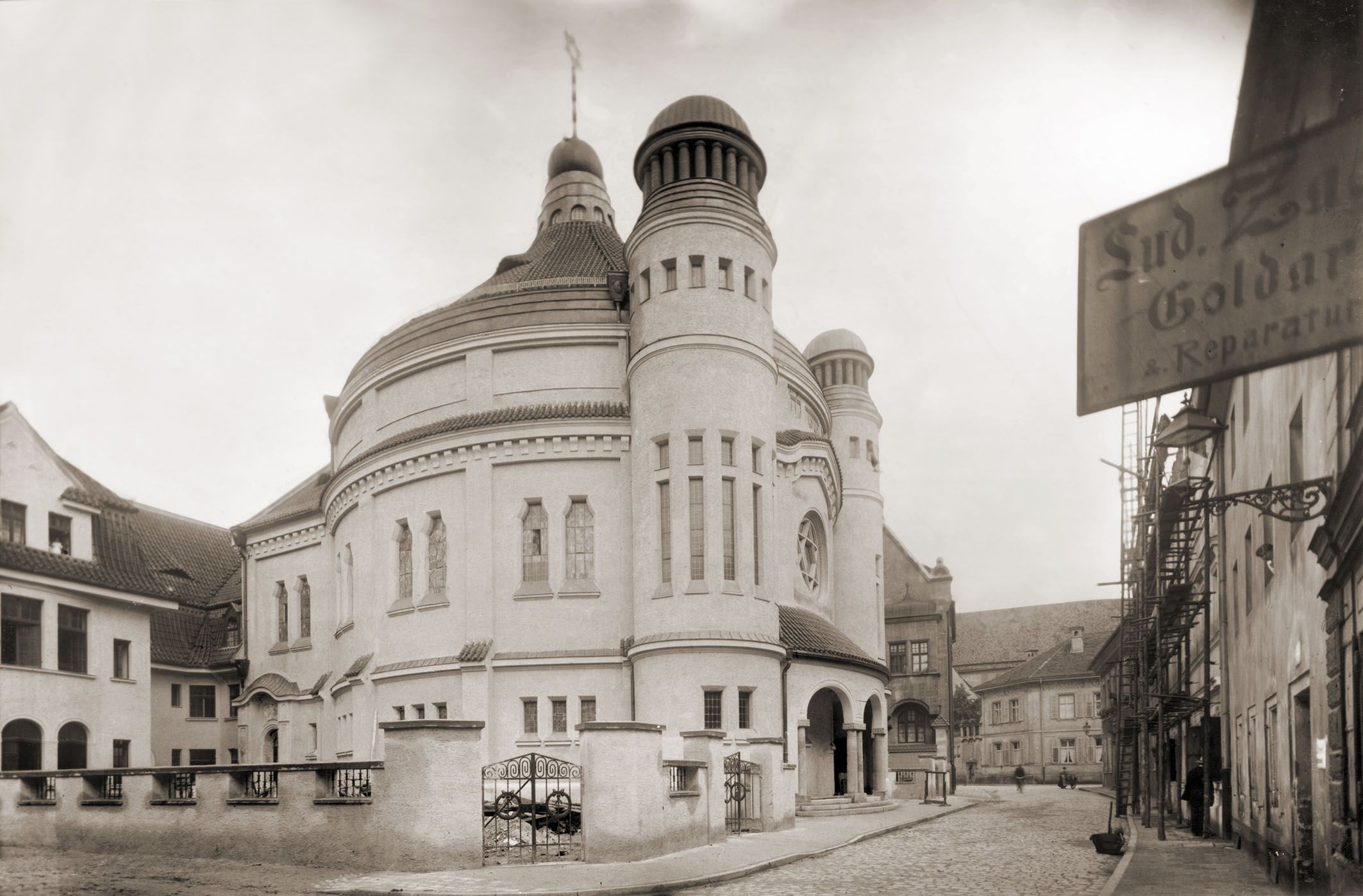 Die alte Synagoge im Jahr 1912