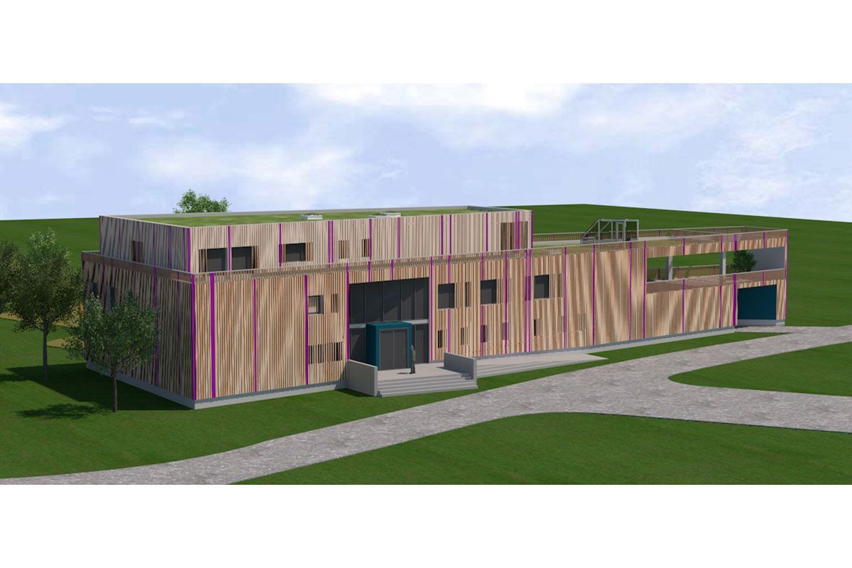 Begegnungszentrum in der Guerickestraße - Ansicht von Westen
