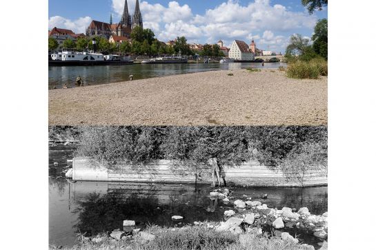 Tiefstände Donau - damals und heute