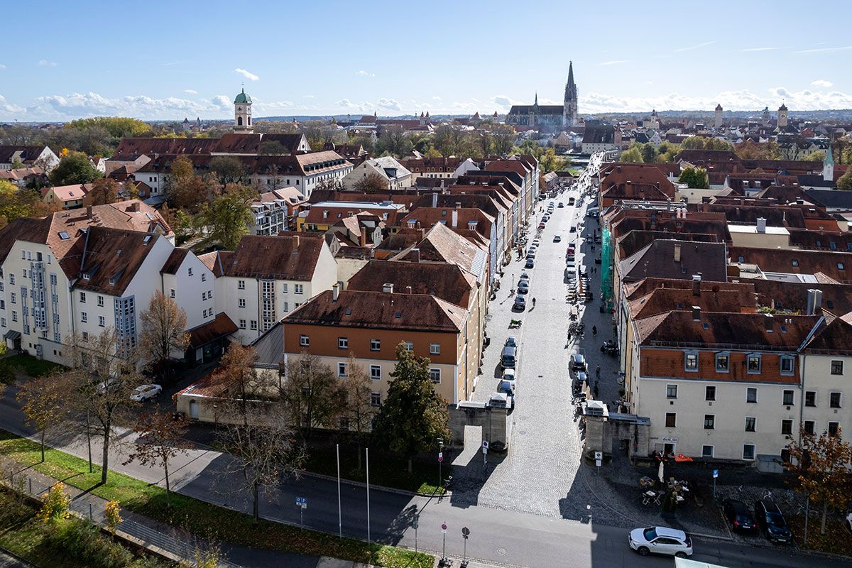 Fotografie - Luftaufnahme Stadtamhof