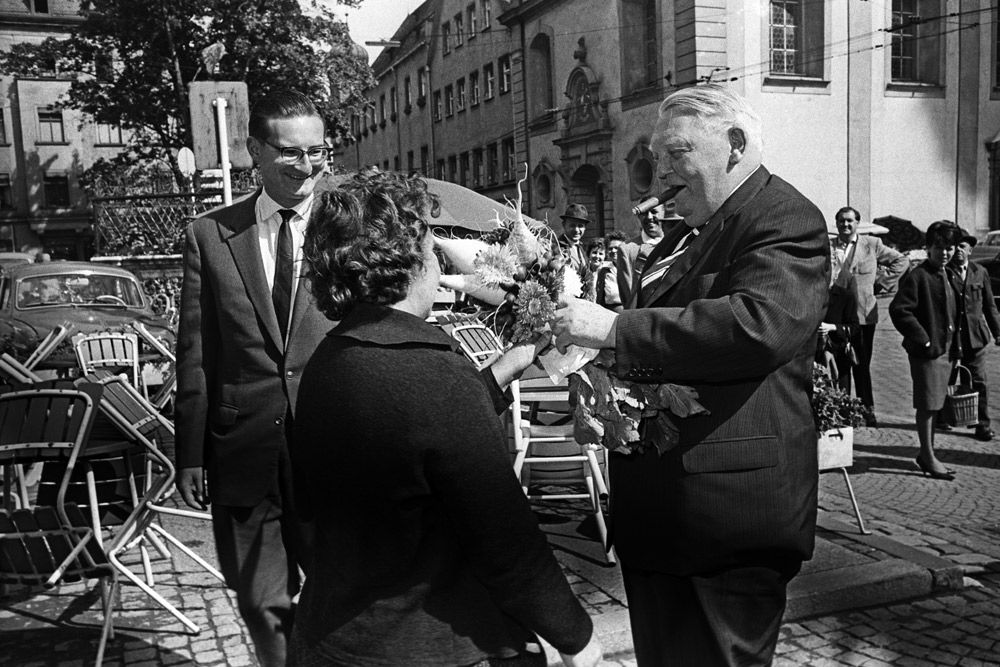 Bundeskanzler Ludwig Erhard in Regensburg