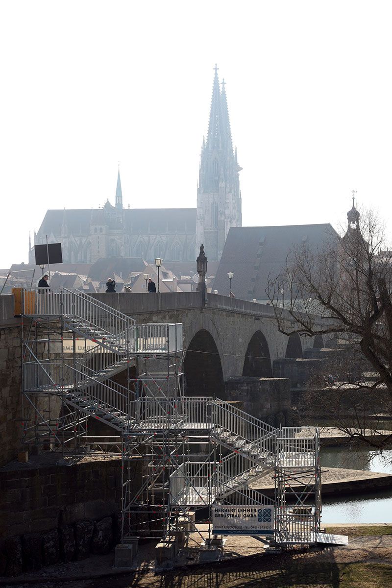 Steinerne Brücke - Impressionen - Instandsetzung Rampe Müllerstraße 2013