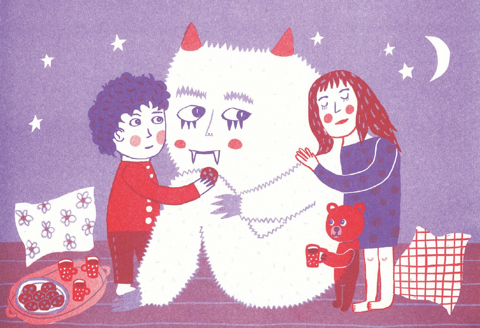 Grafik: Figuren umarmen sich.