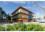 Rubina - Haus für Energie- und Umweltbildung - Baufortschritt am 6. August 2021- Frontansicht
