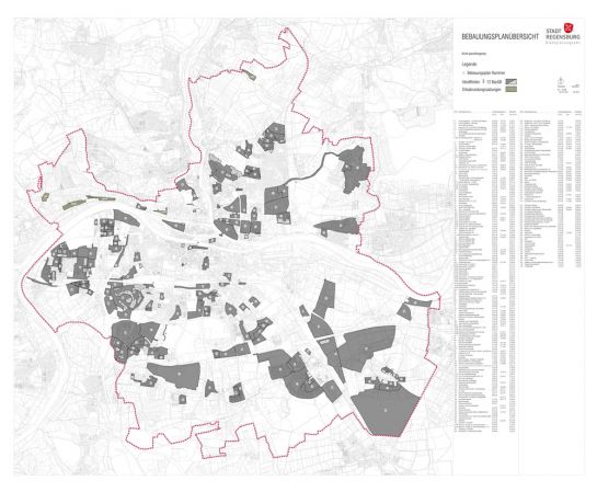 Bebauungsplanübersicht © Stadt Regensburg