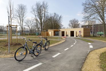 Fotografie: Fahrräder im Verkehrsgarten Guerickestraße