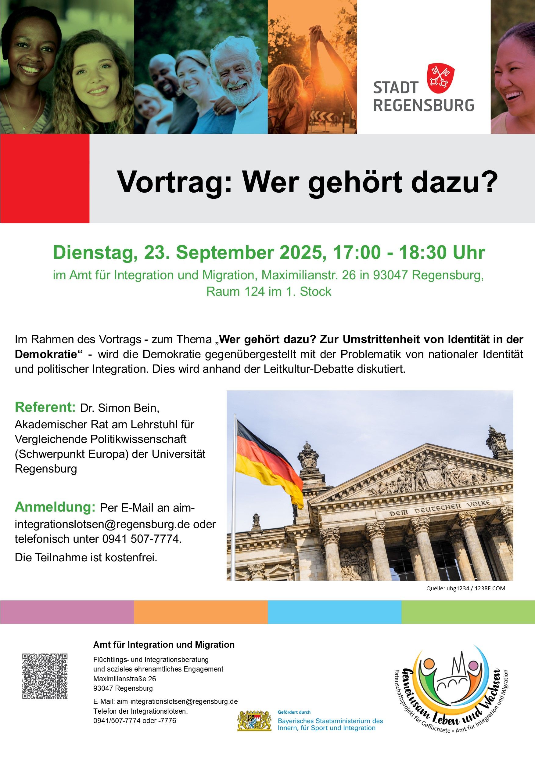 „Einladung zum Vortrag „Wer gehört dazu? Zur Umstrittenheit von Identität in der Demokratie“ am 23. September 2025“