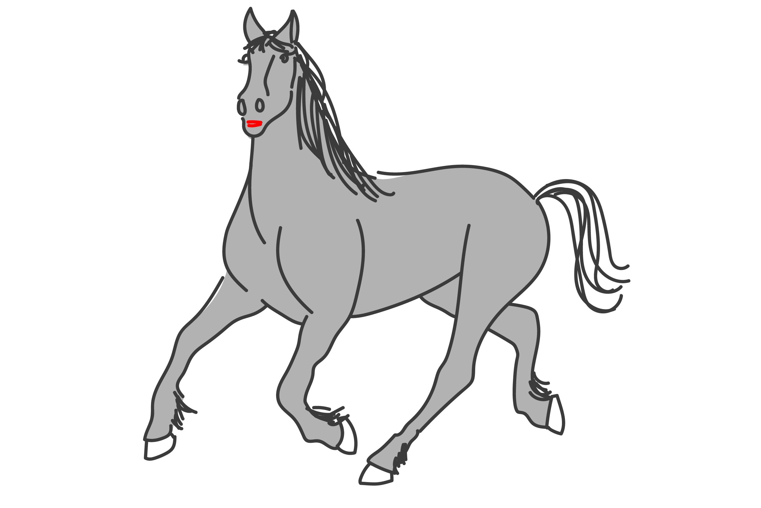 Grafik: Pferd