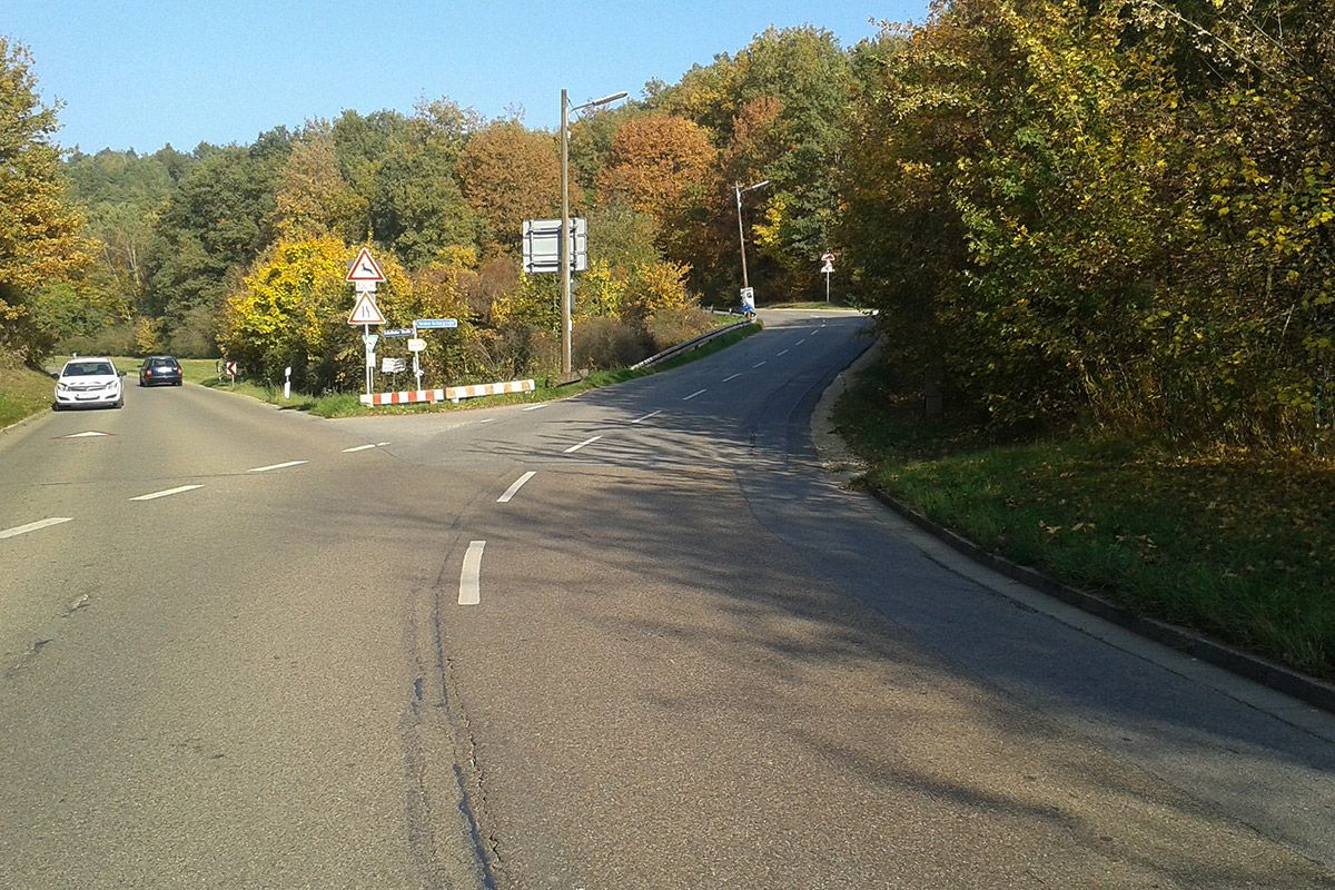 Grünthaler Straße - Blick auf Kreuzung, vordere Keilbergstraße