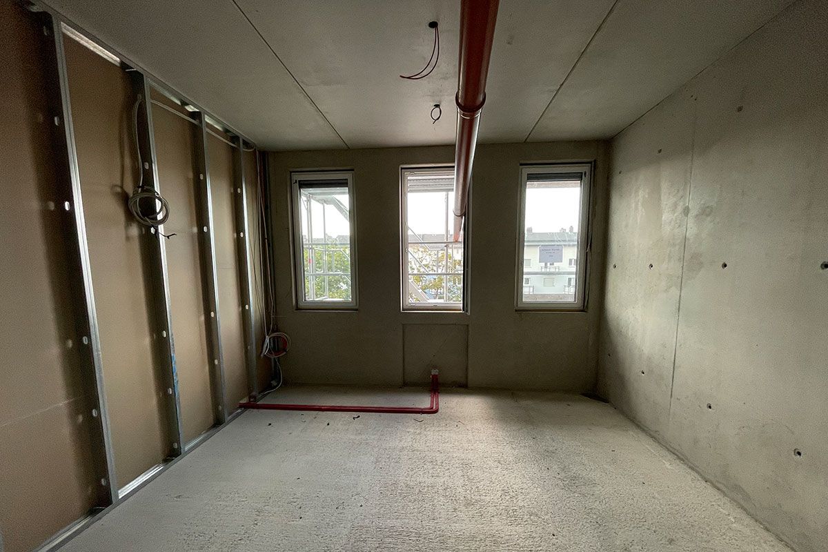 Fotografie - Blick in einen künftigen Ruheraum im 3. OG
