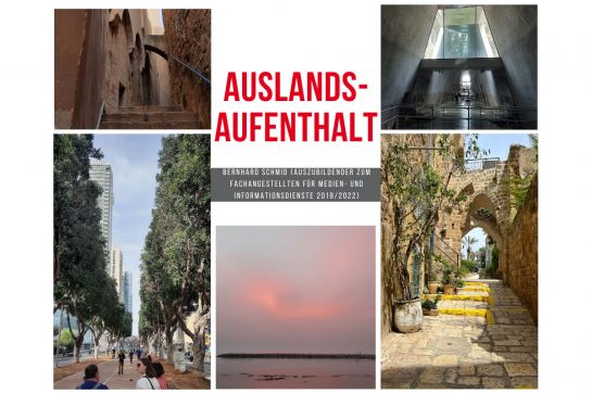 Ausbildung - Auslandsaufenthalt Tel Aviv - 2 ©Stadt Regensburg, Bernhard Schmid Collage, Bilder aus Tel Aviv (C) Stadt Regensburg, Bernhard Schmid