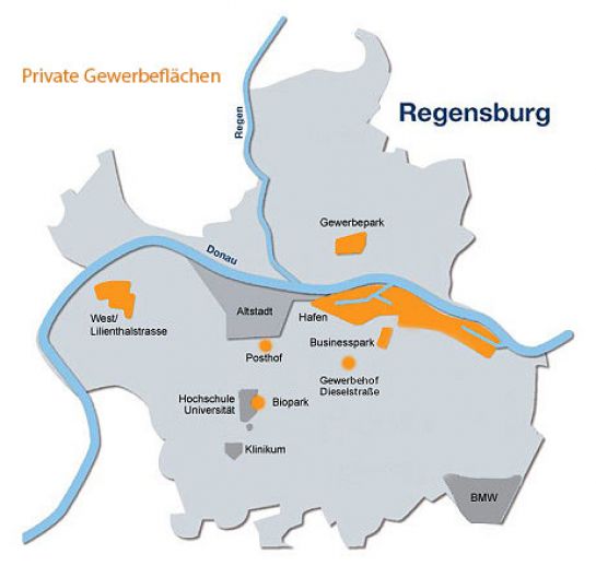Karte Private Gewerbeflächen (C)  