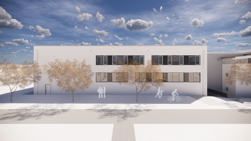 Clermont-Ferrand-Mittelschule - Ansicht von Westen - Modellbild