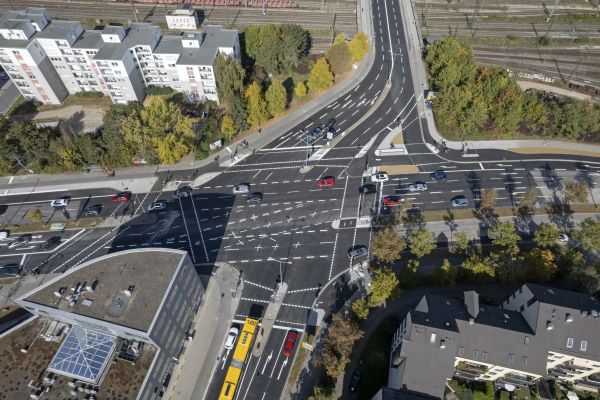 Fotografie: Luftaufnahme der Kumpfmühler Kreuzung