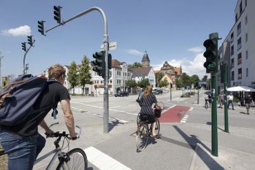 Radfahrer auf einem Radweg