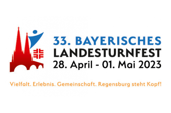 Grafik mit Schriftzug Bayerisches Landesturnfest