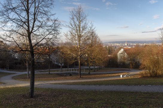 Fotografie: In Serpentinen führt der Weg den Berg hinunter.