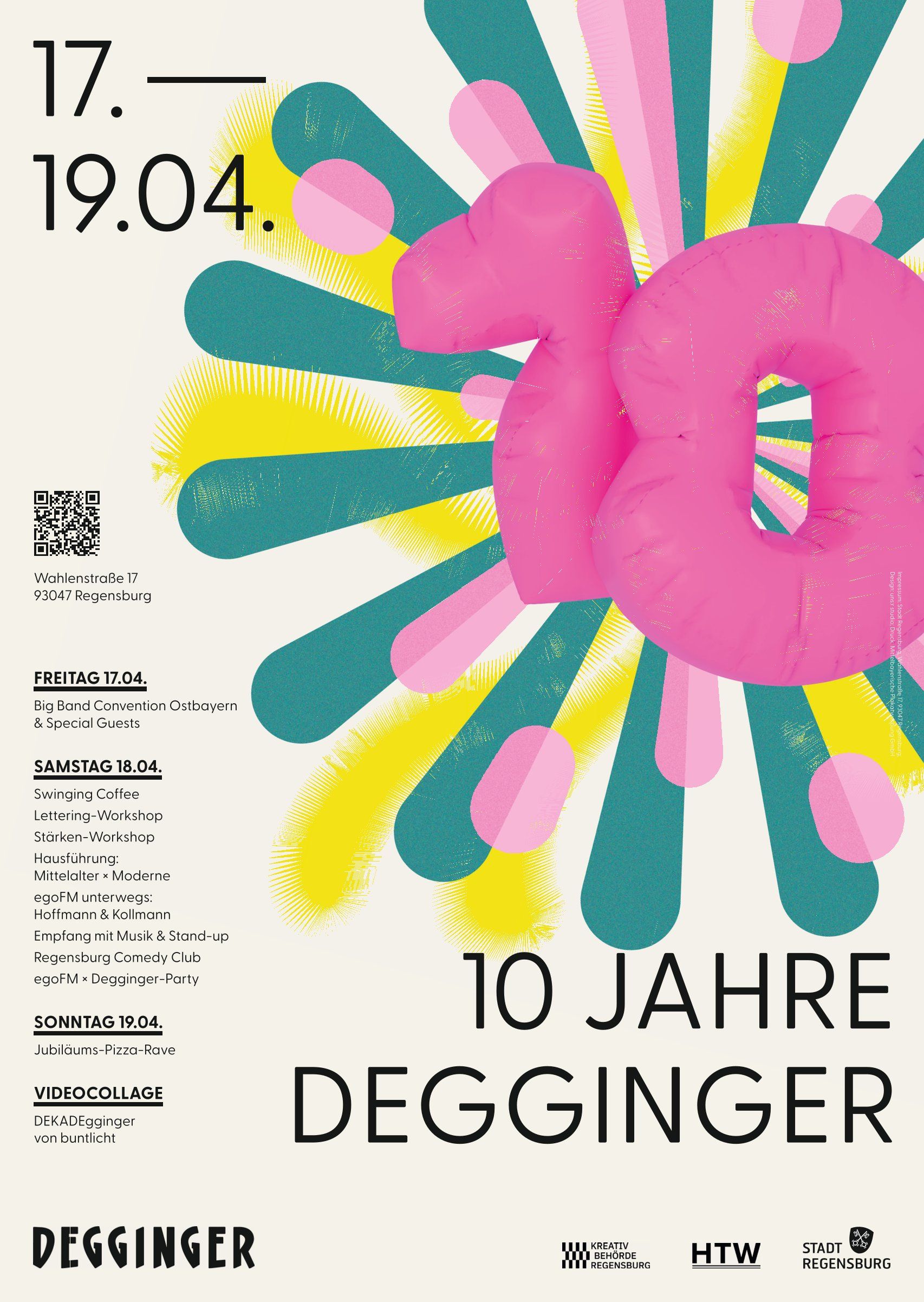 Fotografie – Plakat mit dem Programm „10 Jahre Degginger“