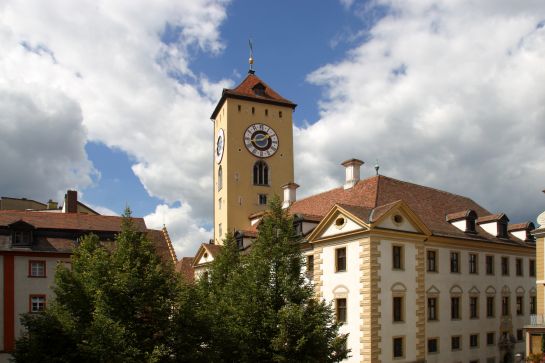 Fotografie: Blick auf den Rathausturm