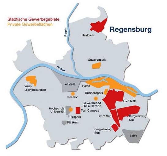 Karte Gewerbegebiete (C)  