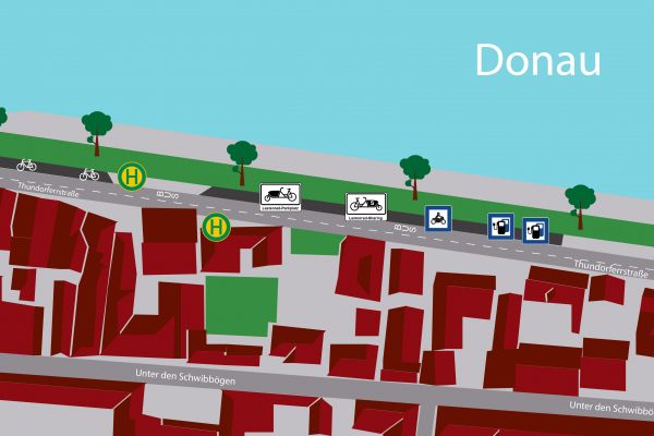 Fotografie – Verkehrsberuhigung Altstadt – Übersichtskarte Thundorferstraße