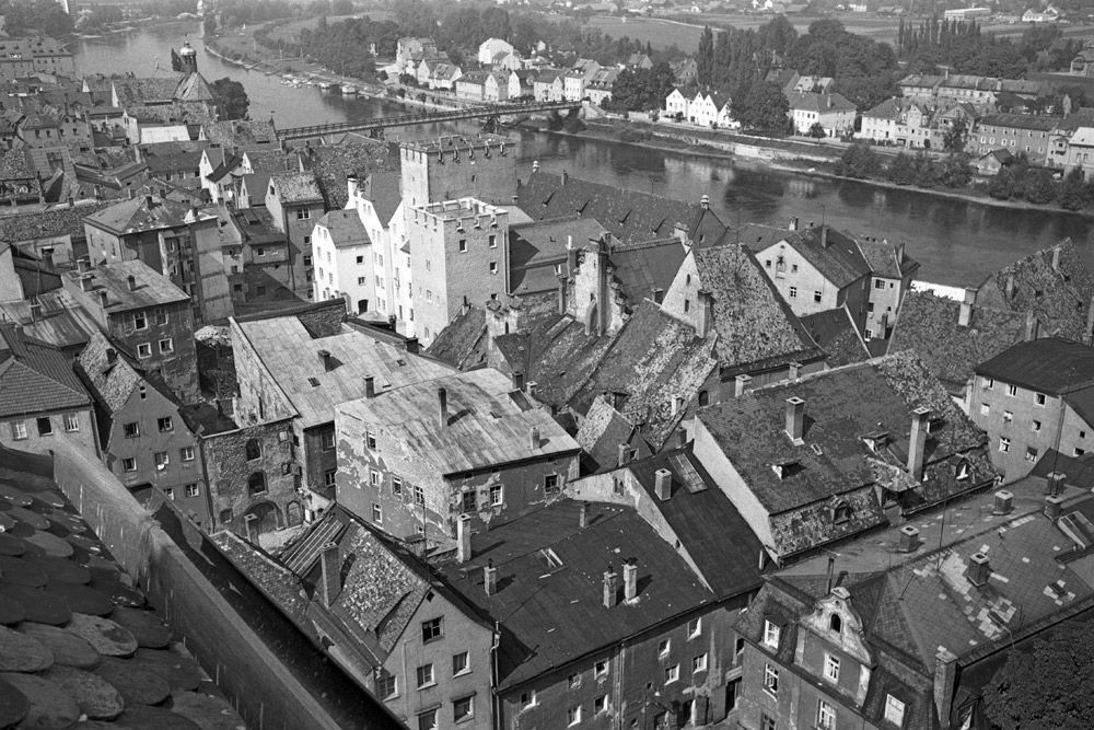 Blick vom Rathausturm auf die Altstadt 