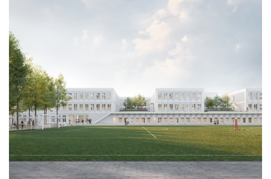 Grafik: Ersatzneubau mit Erweiterung des Werner-von-Siemens-Gymnasiums