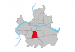Grafik: Lage des Stadtteils Galgenberg im Stadtplan