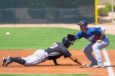 Fotografie – Pascal Amon beim Baseballspielen