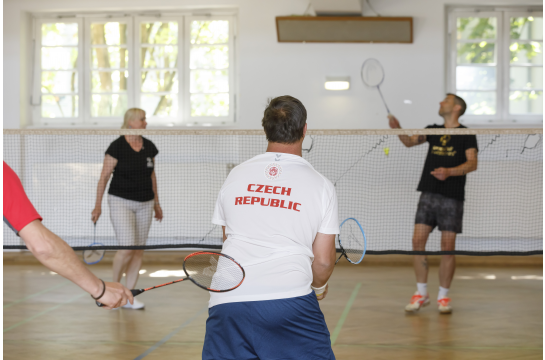 Fotografie: Badminton-Doppel