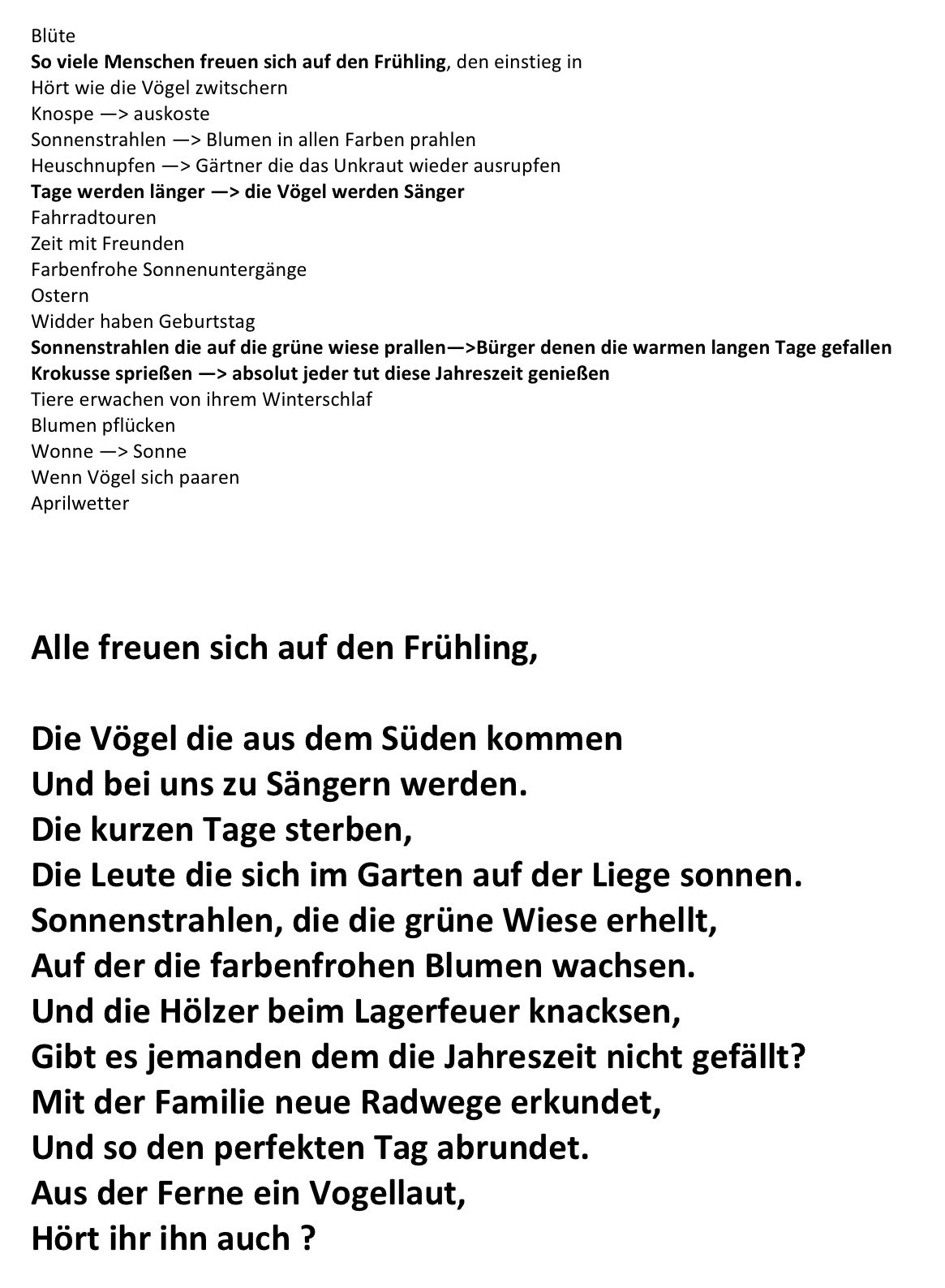 KKB 27. März Frühlingsgedicht