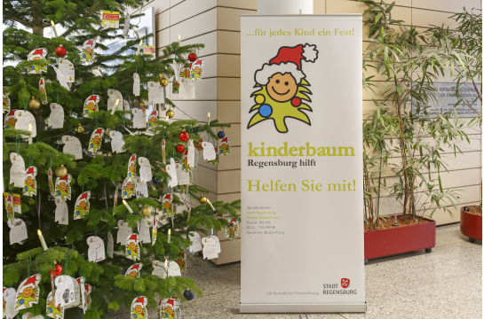 Fotografie: Wunschbaum und Aufsteller im BVZ