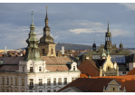Fotografie: Ein Blick über die Dächer der Pilsener Altstadt