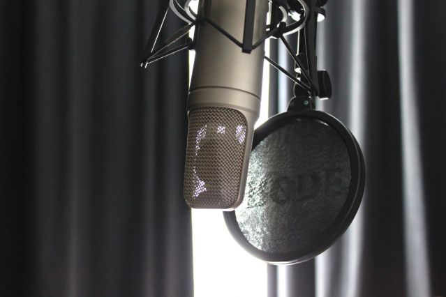 Mikrofon im Tonstudio des W1 - Zentrum für junge Kultur