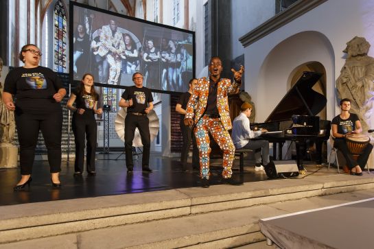 Auch bei der Verleihung des Kulturförderpreises im Jahr 2016 sorgte Wasswa für Stimmung.