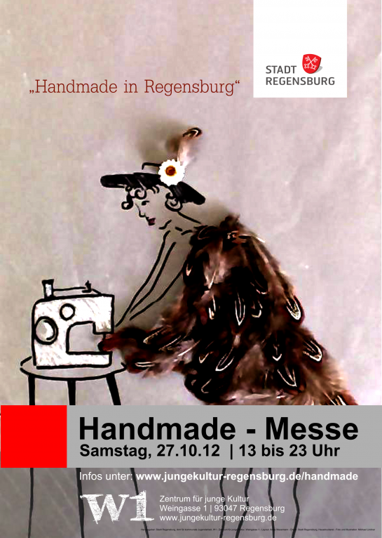Plakat der Handmademesse © Illustration: Michael Lindner | Layout: Stadt Regensburg, W1
