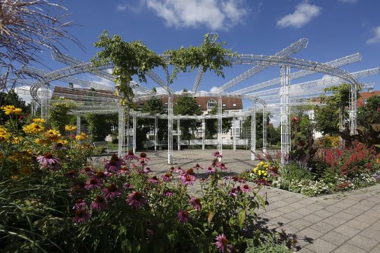 Die Pergola ist eines der Markenzeichen des Parks.