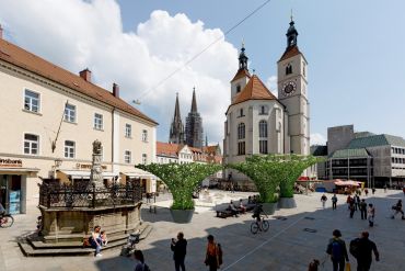 Visualisierung: Urban Canopees bei der langen Bank am Neupfarrplatz