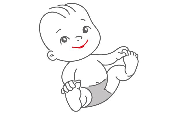 Grafik: Lachendes Baby