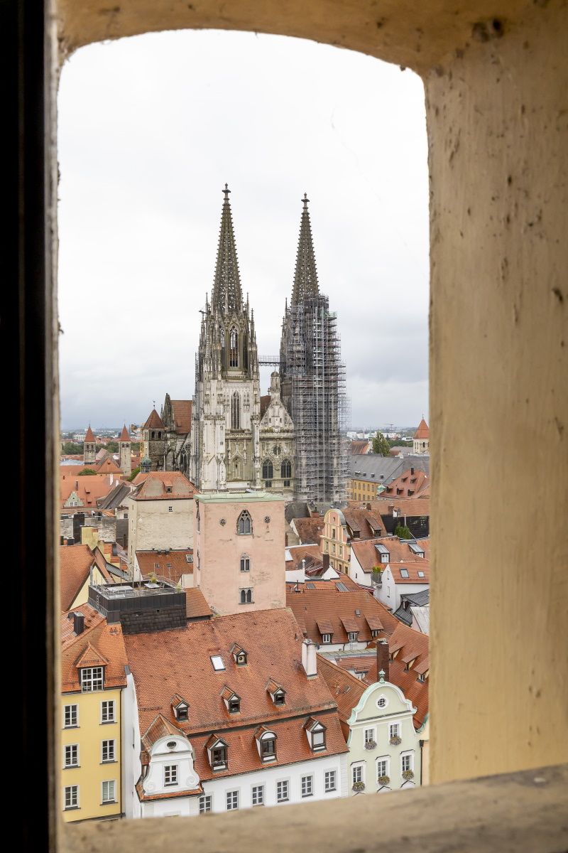 Fotografie: Blick aus dem Rathausturm auf die Altstadt